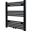 Sèche serviettes eau chaude à rails droits noir 600x764 mm