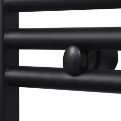 Sèche serviettes eau chaude à rails droits noir 600x764 mm