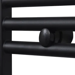 Sèche serviettes eau chaude à rails incurvés noir 500 x 764 mm