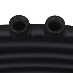 Sèche serviettes eau chaude à rails incurvés noir 500 x 764 mm