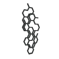 Sèche-serviette eau chaude noir de 502mm de haut et 1126mm de large - 317 Watt - HEX502/1126YLN