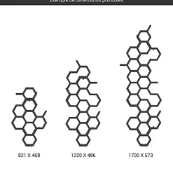 Sèche-serviette eau chaude noir de 502mm de haut et 1126mm de large - 317 Watt - HEX502/1126YLN