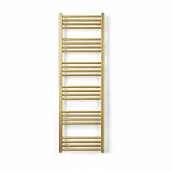 Sèche-serviette eau chaude doré de 1380mm de haut et 600mm de large - 683 Watt - FIO1380/600SXBRA