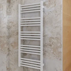 Sèche-serviette eau chaude blanc de 1140mm de haut et 480mm de large - 471 Watt - FIO1140/480SXB