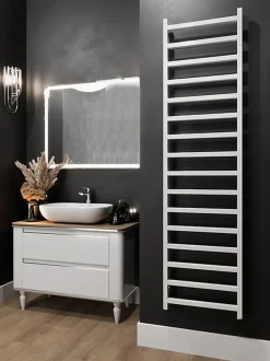 Sèche-serviette eau chaude blanc de 840mm de haut et 500mm de large - 306 Watt - SIM840/500SXB