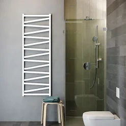 Sèche-serviette eau chaude blanc de 1230mm de haut et 500mm de large - 451 Watt - VIP1230/500SXB