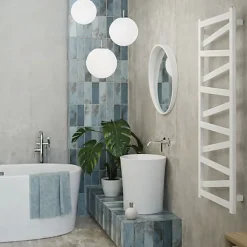 Sèche-serviette eau chaude blanc de 1230mm de haut et 500mm de large - 451 Watt - VIP1230/500SXB