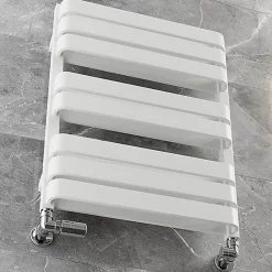 Sèche-serviette eau chaude blanc de 785mm de haut et 500mm de large - 551 Watt - WAR785/500TBSXB