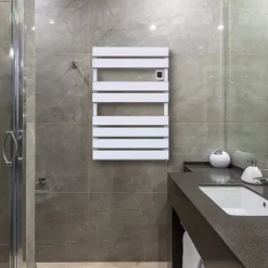 Sèche-Serviette Electrique Mural Omiros Plat Sannover 500 W Blanc