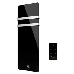 Sèche-Serviette Electrique en Verre mural Omiros Sannover 850 W Noir
