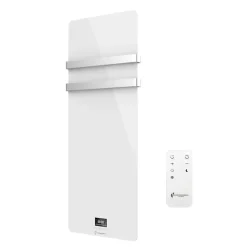 Sèche-Serviette Electrique en Verre mural Omiros Sannover 850 W Blanc