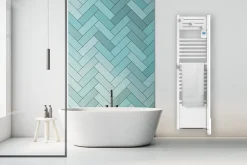 Sèche-serviette électrique à inertie fluide Noirot Actibain compact 300W + soufflerie 1000W