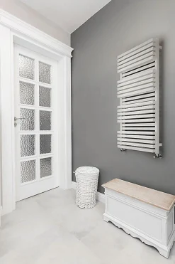 Sèche-serviette électrique blanc de 1185mm de haut et 600mm de large - 1200 Watt - QUA1185/600BSOAE8B