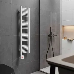 Sèche-serviette électrique blanc - (HxL) 460x230mm - 100 Watt - 100 Watt - MIK460-230E1B