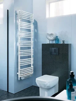 Sèche-serviette électrique blanc de 1580mm de haut et 600mm de large - 1000 Watt - ALE1580/600E8BBLO