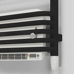 Sèche-serviette électrique noir de 760mm de haut et 500mm de large - 400 Watt - ALE760/500E8NBLO