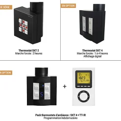 Sèche-serviette électrique noir - (HxL) 1380x400mm - 500 Watt - 500 Watt - FIO1380-400E8N