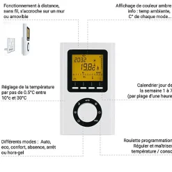 Sèche-serviette électrique programmable cuivré - HxL 670x500mm - 300 Watt - VIV670/500E1COPP