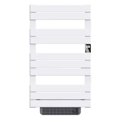 Sèche-serviette électrique sans fluide avec soufflerie 500W+1000W H.108,4xL60cm BESTHERM HANAE blanc