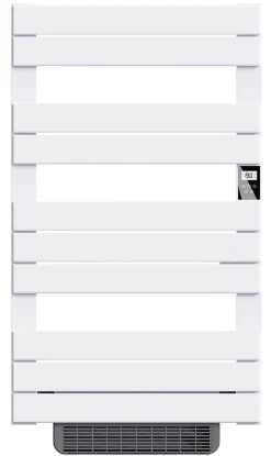 Sèche-serviette électrique sans fluide avec soufflerie 500W+1000W H.108,4xL60cm BESTHERM HANAE blanc
