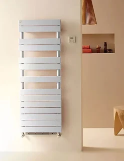 Sèche-serviette électrique soufflant blanc - HxL 1402x500mm - 500 Watt - ROE-140-050/IFS/B