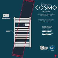 Sèche-serviette électrique sans fluide connecté WiFi 500W Thomson COSMO blanc