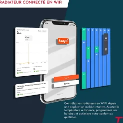 Sèche-serviette électrique sans fluide connecté WiFi 500W Thomson COSMO blanc