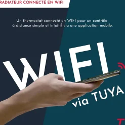 Sèche-serviette électrique sans fluide connecté WiFi 500W Thomson COSMO noir