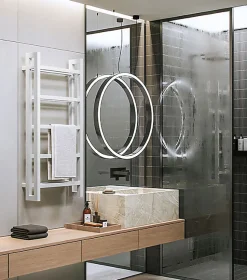 Sèche-serviette mixte blanc de 920mm de haut et 300mm de large - 383 Watt - STA920/300V2B