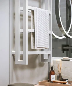 Sèche-serviette mixte blanc de 920mm de haut et 300mm de large - 383 Watt - STA920/300V2B