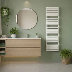 Sèche-serviette mixte blanc - (HxL) 1110x600mm - 1000 Watt - 924 Watt - WAR1110-600TBZ1B