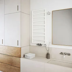 Sèche-serviette mixte blanc de 1780mm de haut et 500mm de large - 627 Watt - ZIG1780/500KDZ8B