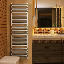 Sèche-serviette mixte chromé de 1580mm de haut / 600mm de large - 739 Watt - POL1580/600V2CRO