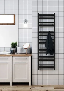 Sèche-serviette mixte noir - (HxL) 1860x580 mm - 1000 Watt - 897 Watt - FIO1860-580Z8N