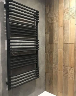 Sèche-serviette mixte noir - (HxL) 1180x500 mm - 600 Watt - 650 Watt - POL1180-500V2N