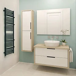 Sèche-serviette mixte noir - (HxL) 1700x500 mm - 800 Watt - 878 Watt - LIM1700-500Z8N