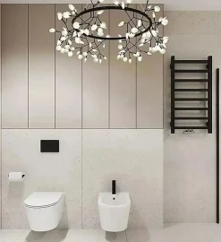 Sèche-serviette mixte noir - (HxL) 1920x500 mm - 800 Watt - 696 Watt - SIM1920-500Z1N
