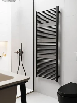 Sèche-serviette mixte noir - (HxL) 435x430 mm - 200 Watt - 203 Watt - MIK435-430Z8N