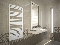 Sèche-serviette mixte noir - (HxL) 860x500 mm - 400 Watt - 430 Watt - DEX860-500PZ1N