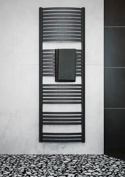 Sèche-serviette mixte noir - (HxL) 1220x600 mm - 800 Watt - 676 Watt - DEX1220-600Z8N
