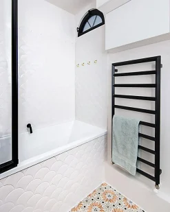 Sèche-serviette mixte noir - (HxL) 1360x600 mm - 500 Watt - 554 Watt - DIA1360-600Z8N