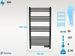 Sèche-serviettes avec minuterie 500W