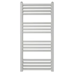 Sèche-serviettes eau chaude en acier GoodHome Duala gris 16 barres - 325 W