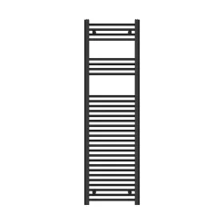 Sèche-serviettes eau chaude plat en acier Flomasta noir 609W