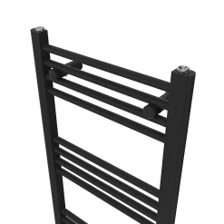 Sèche-serviettes eau chaude plat en acier Flomasta noir 609W