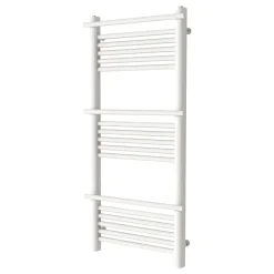 Sèche-serviettes eau chaude en acier GoodHome Solna vertical blanc mat 459 W