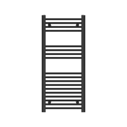 Sèche-serviettes eau chaude plat en acier Flomasta noir 411W