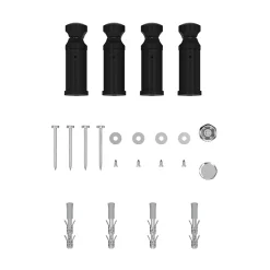 Sèche-serviettes eau chaude plat en acier Flomasta noir 411W