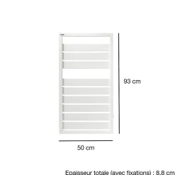 Sèche-serviettes eau chaude en acier Acova Astrakan grey aluminium 432W