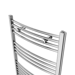 Sèche-serviettes eau chaude en acier galbé Flomasta argent 382W